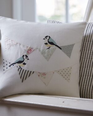 bird bunting birds pillow