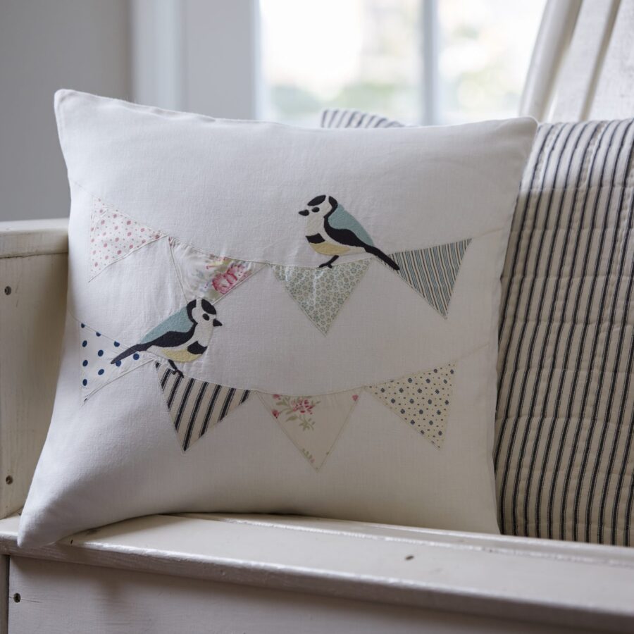 bird bunting birds pillow