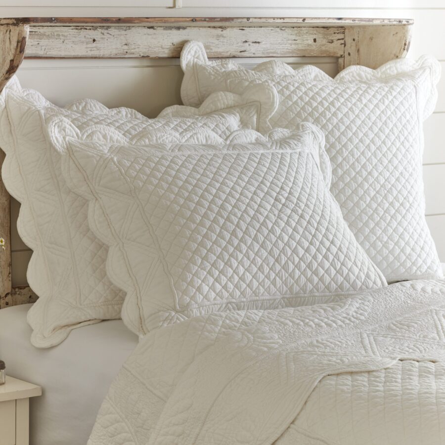 laura cream standard sham pillow