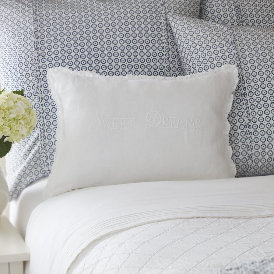 Sweet Dreams White Pillow