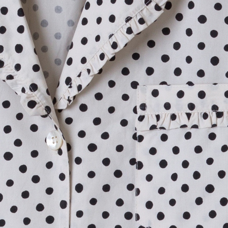 Polka Dot Black Pajama Set - Taylor Linens
