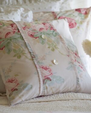 pink shore rose petal porch pillow