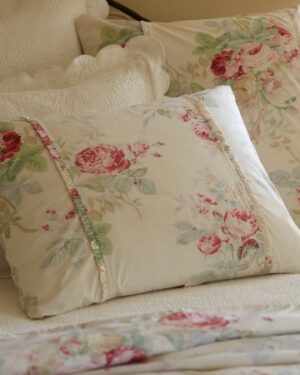 shore rose cream standard sham pillow