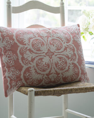 waikoloa coral embroidered pillow