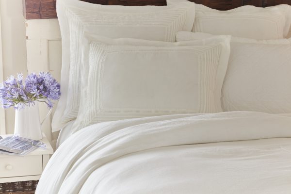 tucked linen standard sham pillow