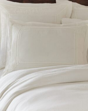 tucked linen standard sham pillow