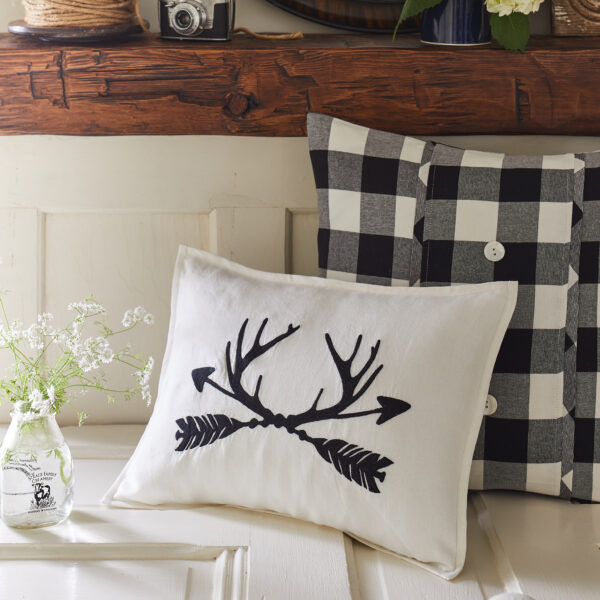 antlers and arrows pillow