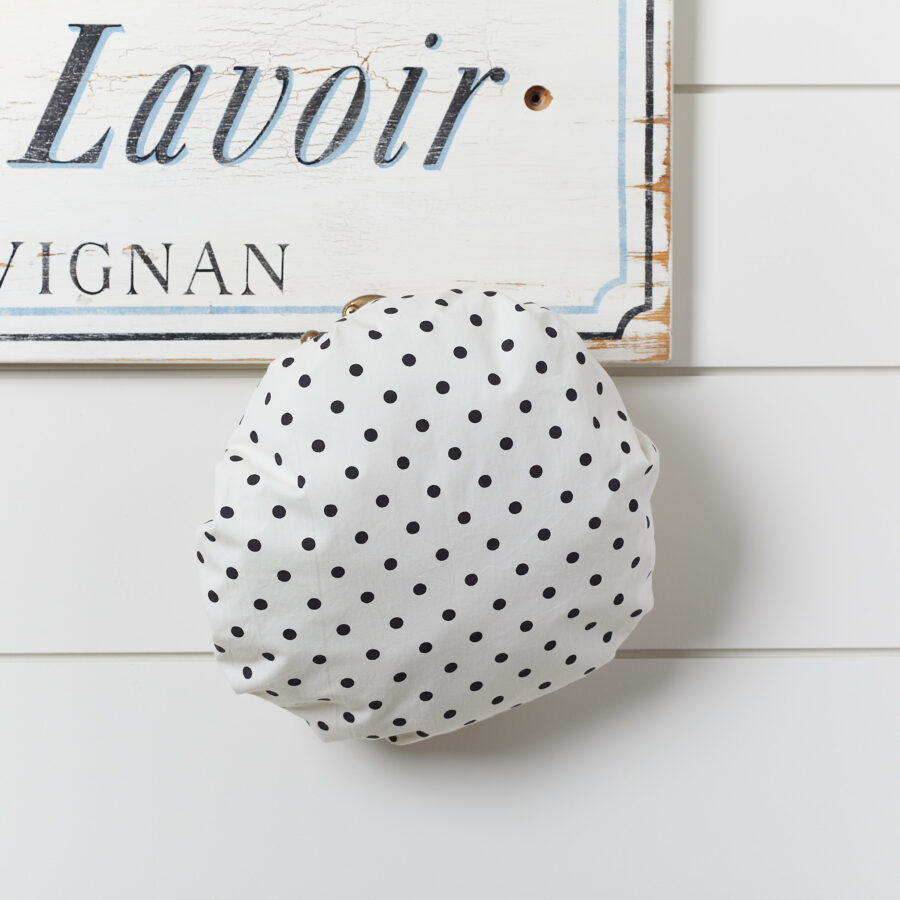 Black Polka Dot Shower Cap