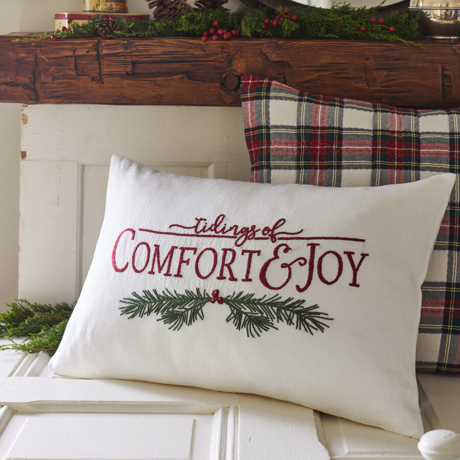 comfort and joy pillow