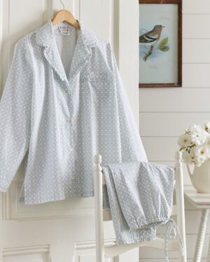 Grey Carolina PJs Pajama Set Nightgown Nightwear Night Shirt