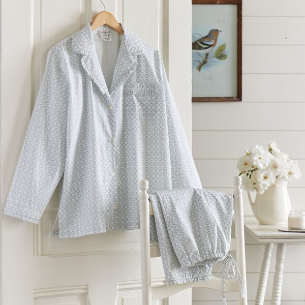 Grey Carolina PJs Pajama Set Nightgown Nightwear Night Shirt
