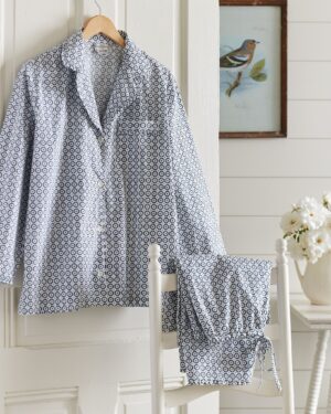 Indigo Carolina Pajama Set Nightgown Nightwear Night Shirt