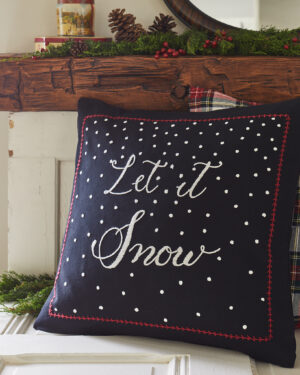 Let it snow black pillow