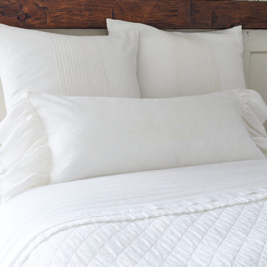 Merry Christmas Cream Bolster