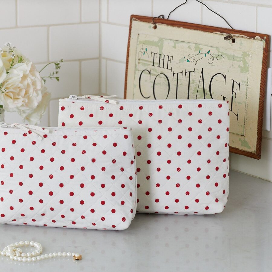 Red Polka Dot Cosmetic Bag