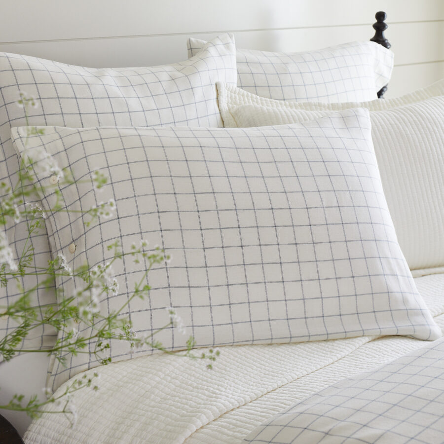 School House Indigo Standard Sham