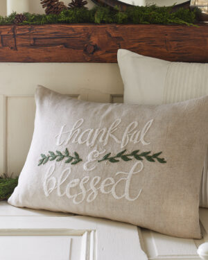 thankful and blessed pillow