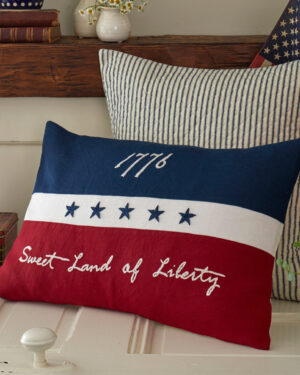 1776 Red White and Blue Pillow