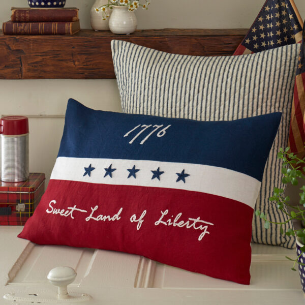 1776 Red White and Blue Pillow