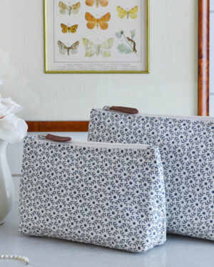 dotted vine cosmetic bag