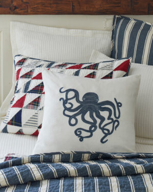 Nantucket and Octopus Pillow