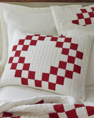 Red Irish Chain Standard Pillow