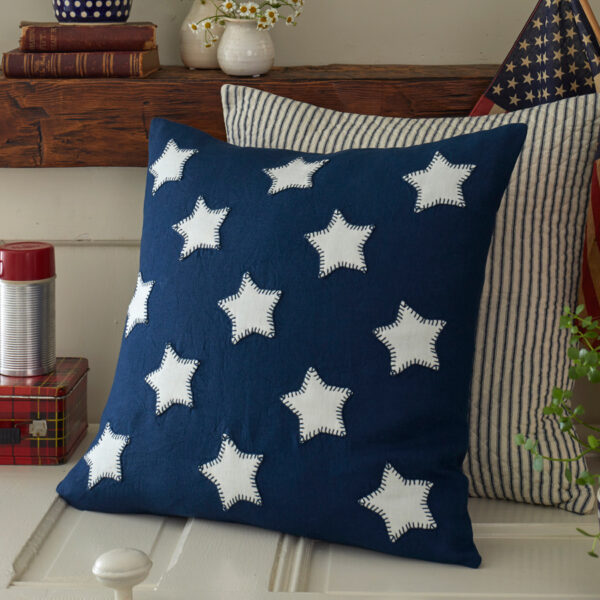 Stars Indigo Pillow