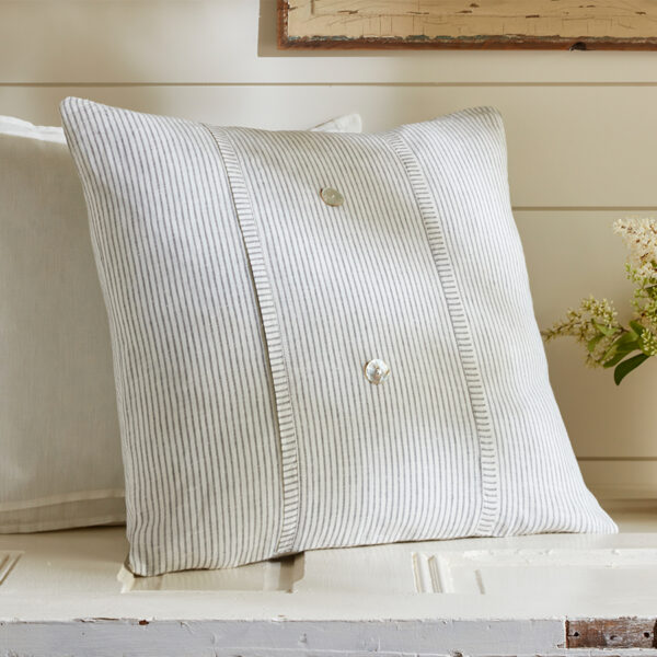 Pebble Pinstripe Porch Pillow