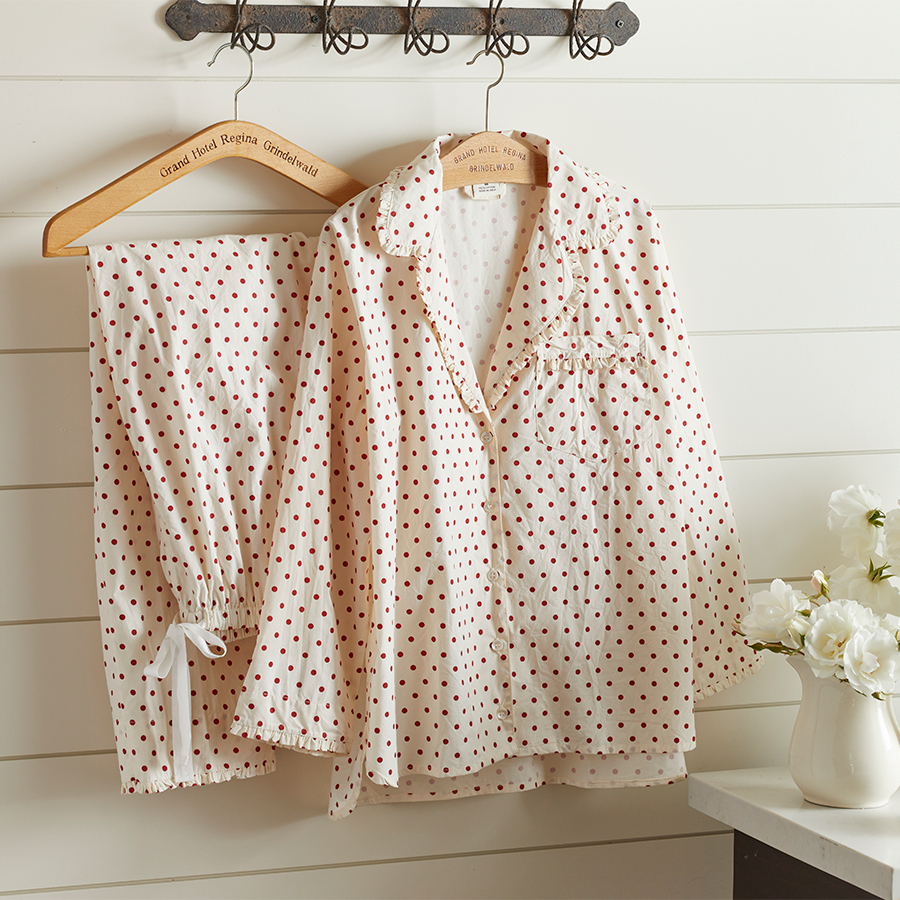 Polka Dot Pajama Set - Red