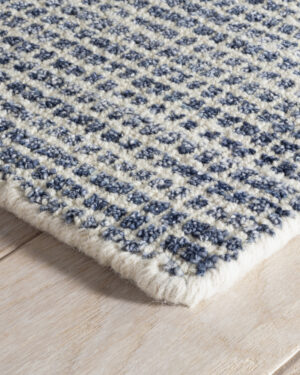 Homer Blue Hand Loom Knotted Wool/Viscose Rug