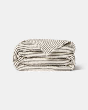 Bergen Stripe Black Quilt - Image 3