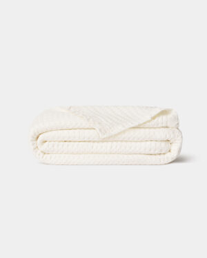 Waffle Blanket Cream - Image 2