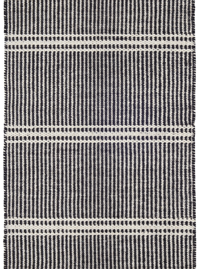 Malta Black/Ivory Handwoven Wool Rug