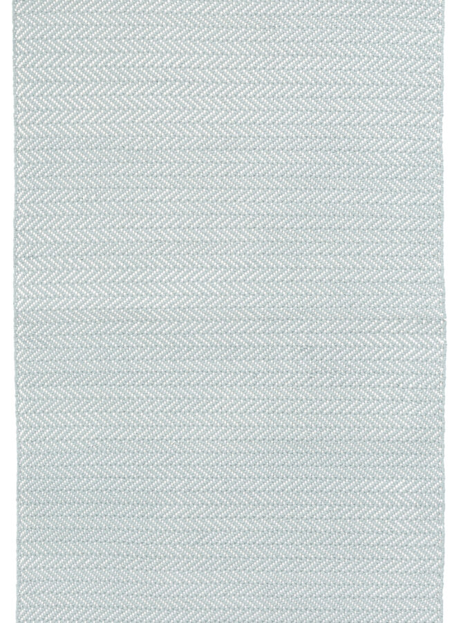 Herringbone Light Blue/Ivory Handwoven Indoor/Outdoor Rug