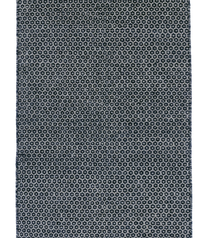 Honeycomb Indigo/Grey Handwoven Wool Rug