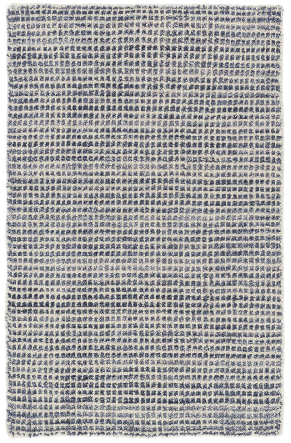 Homer Blue Hand Loom Knotted Wool/Viscose Rug