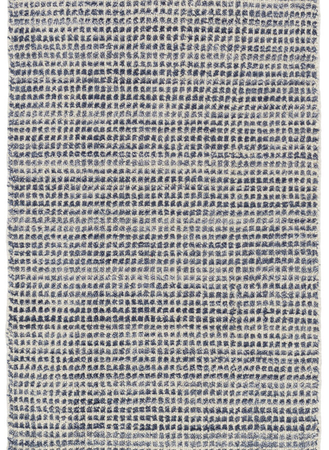Homer Blue Hand Loom Knotted Wool/Viscose Rug