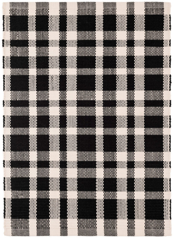 Tattersall Black Handwoven Indoor/Outdoor Rug