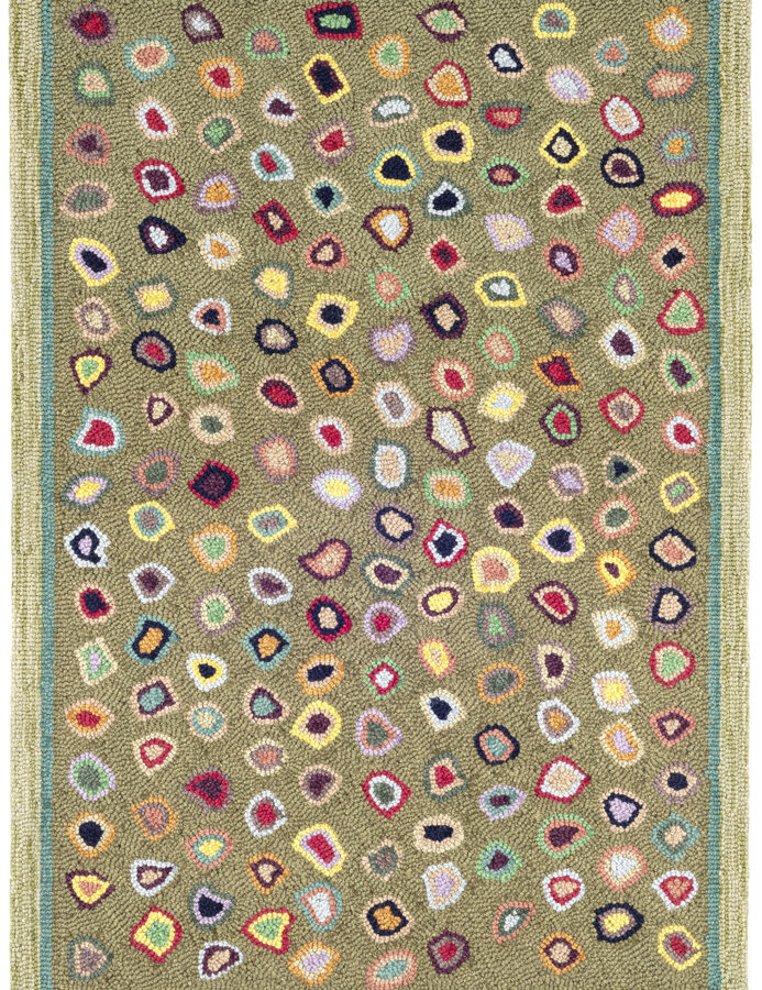 Cat's Paw Sage Hand Micro Hooked Wool Rug