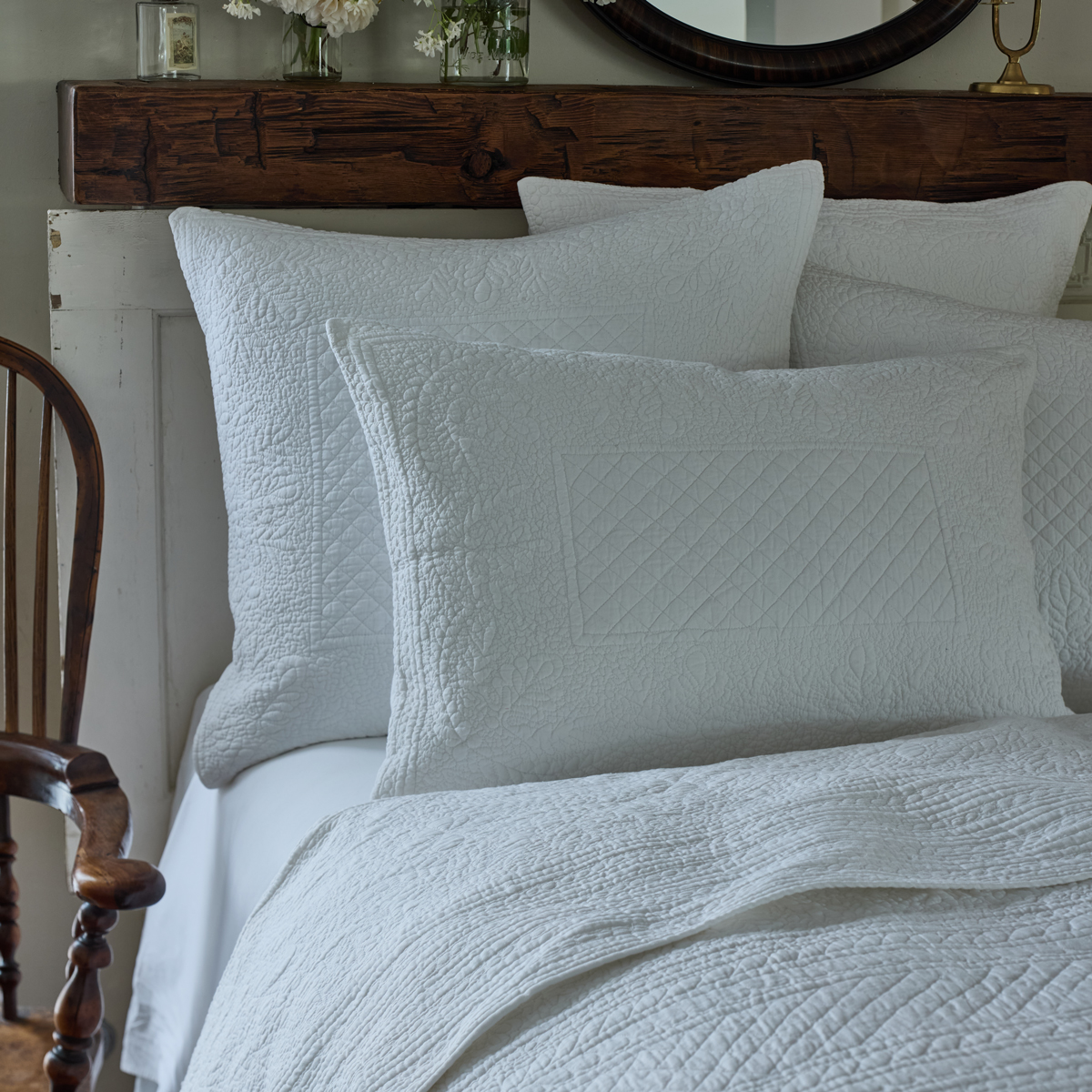 Abigail White Quilt - Taylor Linens