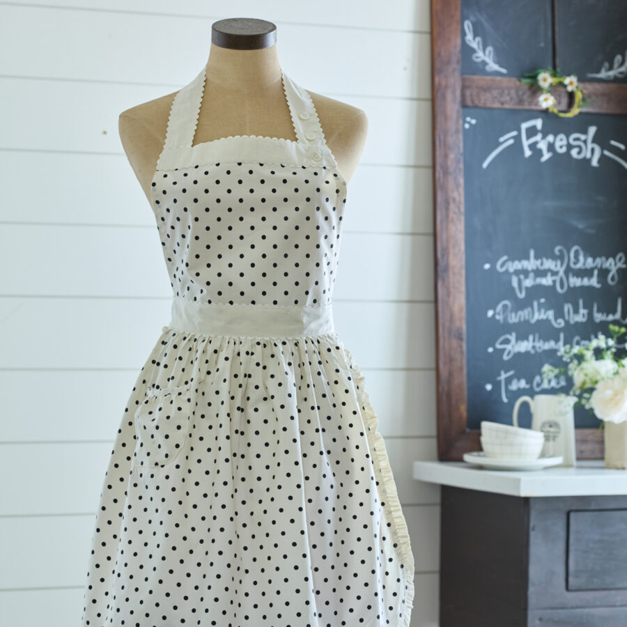Polka Dot Black Apron