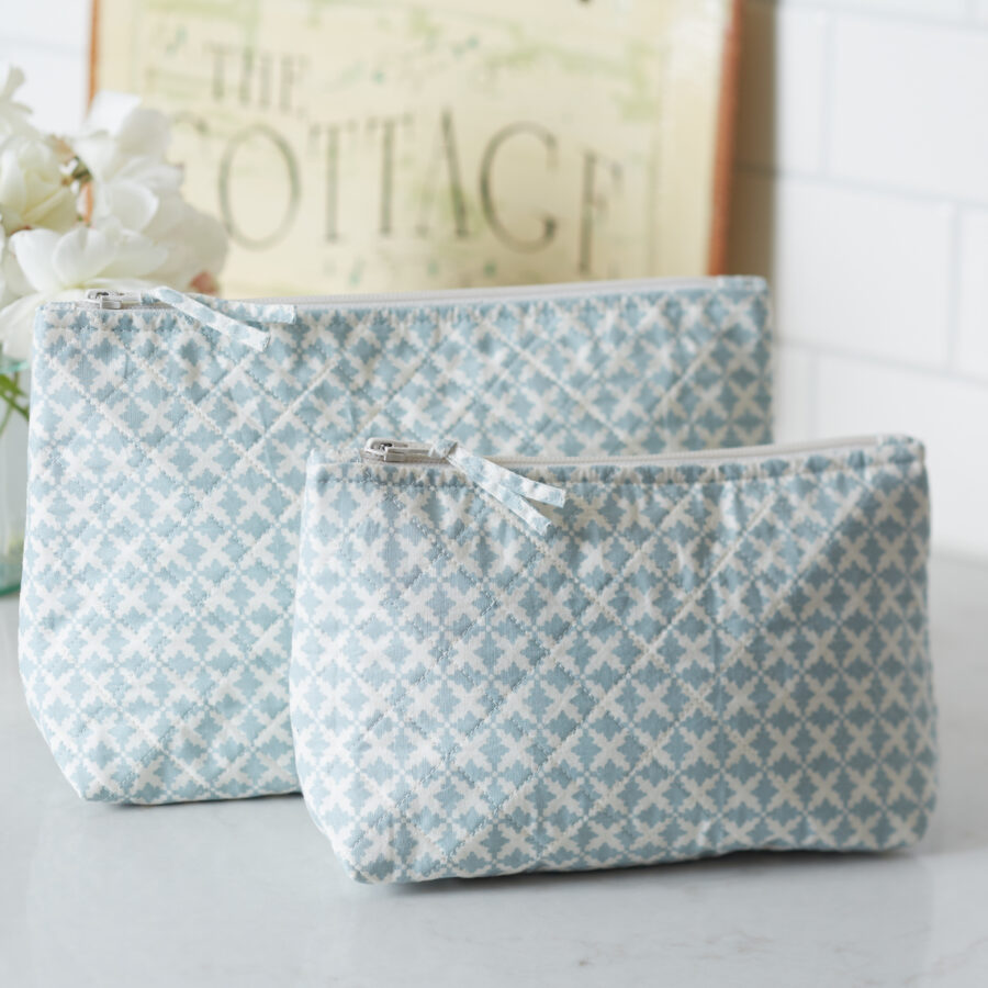 Charleston Aqua Cosmetic Bag