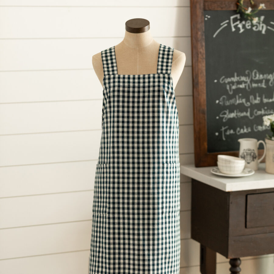 Gingham Indigo Farmhouse Apron