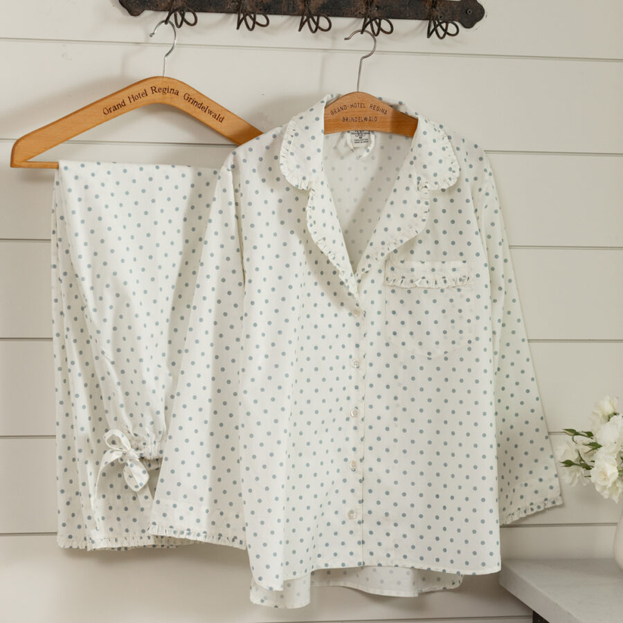 Polka Dot Pajama Set - French Blue